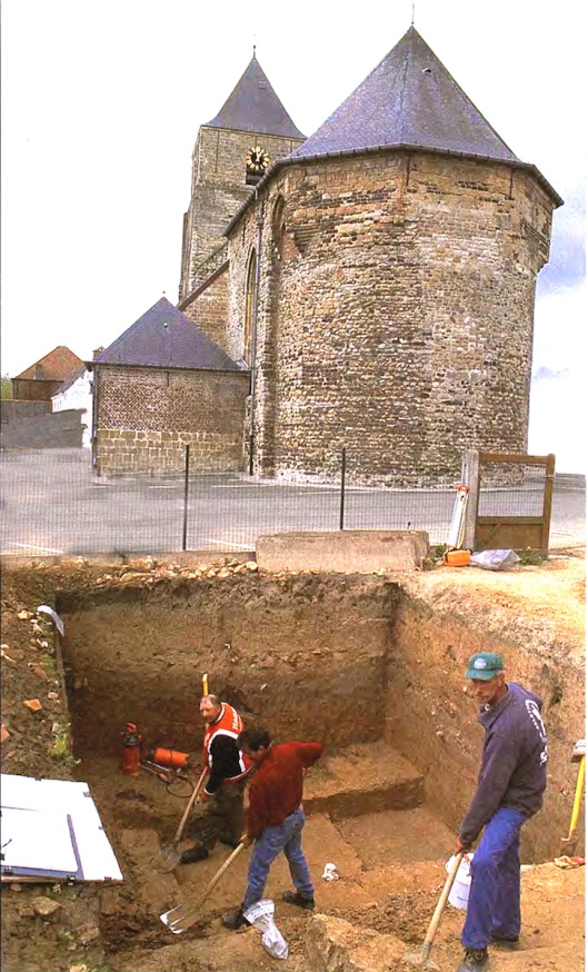 excavations Saint Martinus church Velzeke
